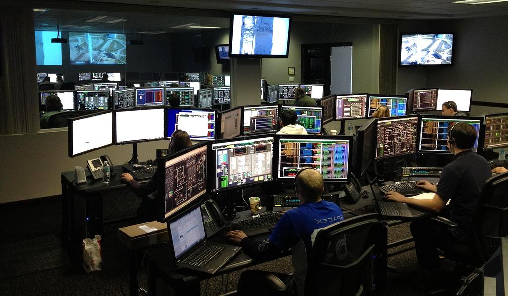 Modern data center with servers and backup infrastructure